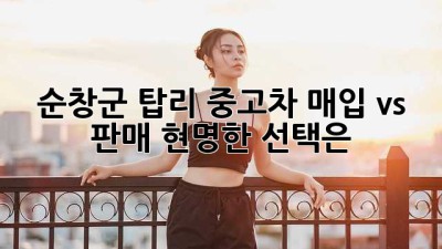 순창군 탑리 중고차 매입 vs 판매: 현명한 선택은?
