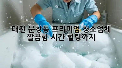 대전 문창동 프리미엄 청소업체 ✨ 깔끔함, 시간, 힐링까지!